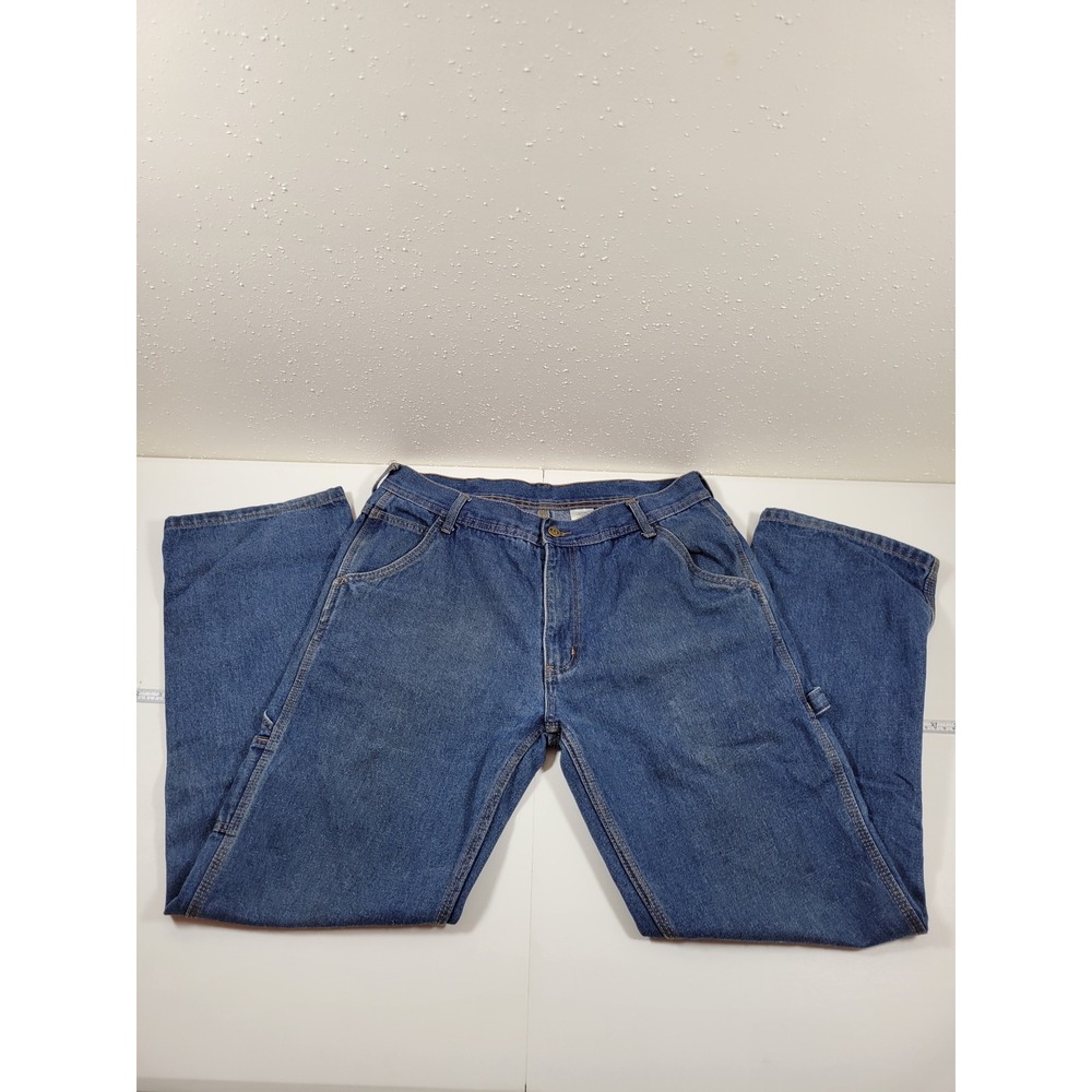 Vintage Key Carpenter Jeans Mens 34x32 Blue Excellent Denim Work Pants Utility